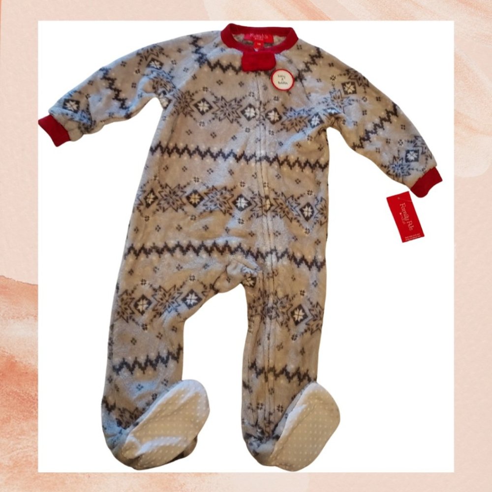 Baby Toddler Gray Fair Isle Pajama Jumpsuit